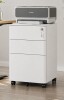Inbox Zero Bizoe White 3-Drawer Mobile File Cabinet with Interlock and Lock, Letter Legal A4 Files, 330-Pound Capacity with Anti-Tip Fifth Wheel New In Box $299