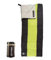 Wakeman Outdoors Kids Lightweight Sleeping Bag with Carrying Bag and Compression Straps in Neon Green/Black New In Box $79