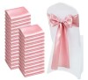 VEVOR Satin Chair Sashes Bows 100 Piece Chair Ribbon Ties Back Sash, 7 x 108 in., Rose Gold Cover Wedding Reception Decoration New In Box $199
