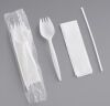 Berkley Square School Lunch Kit Includes Flork, Straw and Napkin, 1000 Count New In Box
