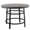 Style Selections Greywood Round Outdoor Dining Table 48" with Umbrella Hole, New in Box $499