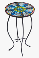 Lark Manor&trade; Olen Tiffany Dragonfly Glass Indoor/Outdoor Side Table New In Box $199