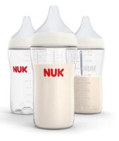 NUK Perfect Match Baby Bottles - Medium Flow - 8oz/3pk: BPA-Free, Silicone Nipple New In Box