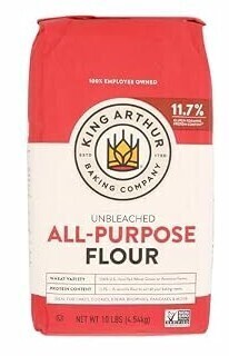 King Arthur Flour Unbleached NonGMO Project Verified Certified Kosher No Preservatives All Purpose Flour, 10 lb Bag / King Arthur Flour Whole Wheat Flour - 5lbs / Assorted Best by 2/2027