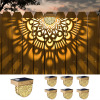 EKQ Mandala Solar Fence Lights Outdoor Solar Step Wall Lights Garden Decor (Pack of 6) New In Box $89