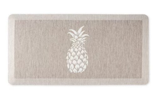 MARTHA STEWART Comfort Air Aloha Coffee Brown 19.6 in. x 39 in. Rectangle Kitchen Mat New $89