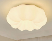 Ivy Bronx 17.72" Pumpkin Cloud LED Flush Mount Ceiling Light Dimmable with Remote Control $299