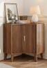 George Oliver Sliding 2 - Door Corner Accent Cabinet New In Box $399