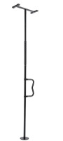 VEVOR Floor-to-Ceiling Transfer Pole, Tension Mounted Bathroom Grab Bar with Anti-Slip Curve Handle, 300 Lbs Capacity Security Pole for Elderly, Ideal Senior Safety Pole for 7-10 Ft Ceilings, Black New In Box $299