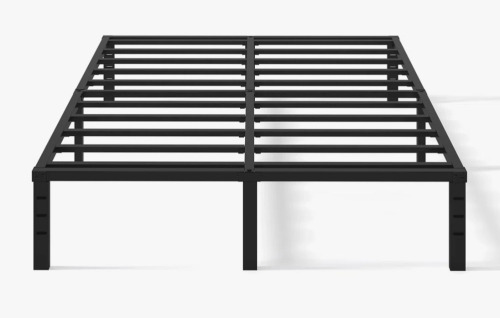 17 Stories Queen Size 14" Metal Bed Frame, No Box Spring Needed, Slots for Headboard Attachment, No Noise $199