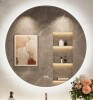 Orren Ellis Adorna 36" Round Frameless Backlit Mirror, LED Bathroom Vanity Mirror with Dimmable Brightness, Anti-fog Function, 50000h Lifetime, Shatterproof Film New In Box $399