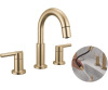 Delta Nicoli Brushed Gold Bathroom Faucet with Sprayer, 8 Inch Widespread Bathroom Sink Faucet with Pull Out Sprayer, Push-Pop Drain, Champagne Bronze New In Box $399
