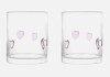 Thyme & Table Red Hearts Charm Drinking Glasses Set of 2, 12 fl oz Clear Glass New In Box