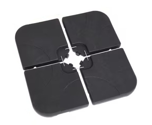 Sonkuki Outdoor Offset HDPE Plastic Umbrella Base, 176 lbs. Umbrella Stand for Patio Umbrella in Black New In Box $199