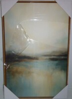 Ashbrook Framed Canvas Wall Art Vintage Abstract Wall Print, 16" x 24" New In Box $199