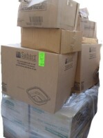 Pallet of Food Service Packaging Supplies 6'