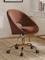 Etta Avenue Doreen Velvet Modern Task Chair with Ergonomic Design New $499