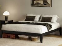 George Oliver Carruthers Thor Full Size Bed Frame Full - Solid Wood Platform Bed - Japanese Joinery Bed Frame - Wood Slat Support - No Box Spring Needed - Easy Assembly - Minimalist & Modern Style New in Box $799