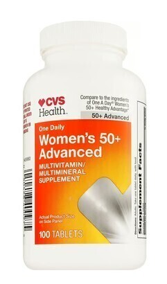 CVS Health Women's 50+ Advanced Multivitamin/Multimineral, 100 Tablets New Best by 10/2027