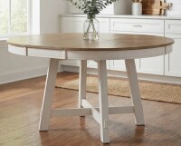 Winston Porter 42&rdquo;-58&rdquo; Expandable Dining Table For 6 - Round Wood Table With Durable X-Base New in Box $599