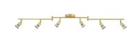 Globe Electric 4 ft. 6-Light Payton Painted Brass Flexible Track Lighting Kit New In Box $299