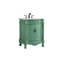 Etta Avenue Lunette 27'' Single Bathroom Vanity with Top, Vintage Mint, New Shelf Pull $699