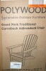 Polywood Grant Park Traditional Curveback Tangerine Plastic Outdoor Patio Adirondack Chair New in Box $399 - 2