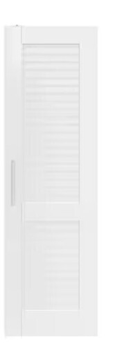TENONER 28in. x 80in. Solid Wood & MDF, Louvered Panel, White Primed, Pantry Door Interior Door Slab With Ball Catch & Top Latch New in Box $499