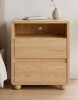 George Oliver Modern Solid Wood Nightstand with Charging Station, 2 Soft-Close Drawers, Cable Management Hole, Rounded Edge Design, 10-Minute Easy Assembly New In Box $399