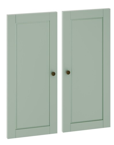 Palace Imports 100% Solid Wood Pantry Cabinet Double Door Kit, Set of 2 - Sage Solid Overall Size: 15.5"w x 32.25"h x 0.75"d New In Box $299