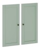 Palace Imports 100% Solid Wood Pantry Cabinet Double Door Kit, Set of 2 - Sage Solid Overall Size: 15.5"w x 32.25"h x 0.75"d New In Box $299