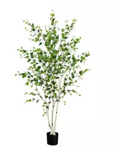Nearly Natural 7 ft. Artificial Birch Tree with Real Touch Leaves New In Box $299