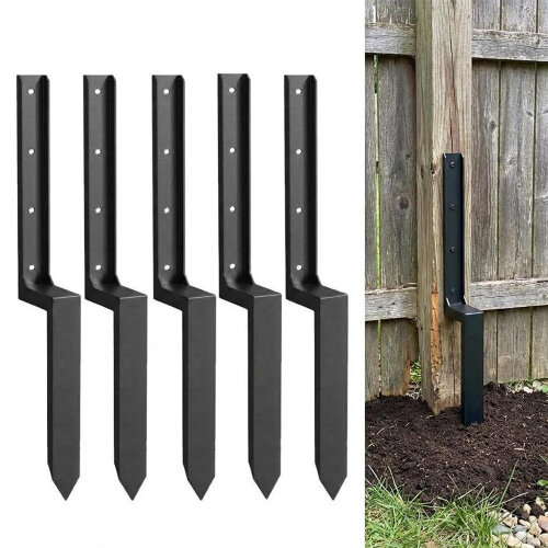 LumiParty 6-Pack Heavy-Duty Fence Post Repair Kit, Metal Support Stakes for Garden Fencing, Quick Fix for Broken or Leaning 4x4 & 6x6 Wood Posts New In Box $199