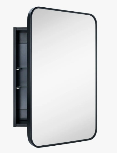 Ebern Designs Garnes Recessed or Surface Mount Framed Medicine Cabinet with Adjustable Shelves, 24" H x 16.5" W x 4.84" D New In Box $299