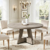 TribeSigns 47" Round Farmhouse Dining Table &ndash; Wood Kitchen Table For 4, Cross Base Wooden Dinner Table For Dining Room, Breakfast Nook, Or Living Area New In Box $299