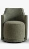 Latitude Run 19" Upholstered Fabric Fully Assembled Swivel Accent Armchair in Green New in Box $699