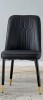 Mercer41 Tufted Upholstered Faux Leather Dining Chair with Two Tone Metal Legs $299