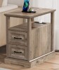 Gracie Oaks Kadric 2-Drawer Farmhouse End Table With Built-In Outlets New in Box $299