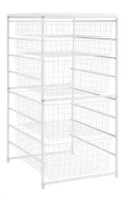 Everbilt 34.76 in. H x 17.13 in. W White Steel 5-Drawer Close Mesh Wire Basket New In Box $199