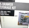 Everbilt 34.76 in. H x 17.13 in. W White Steel 5-Drawer Close Mesh Wire Basket New In Box $199 - 2