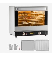 VEVOR Commercial Convection Oven, 66L/60Qt, Half-Size Conventional Oven Countertop, 1800W 4-Tier Toaster w/Front Glass Door, Electric Baking Oven with Tray & Wire Racks (120V, 5-15P Plug & Outlet) New in Box $799