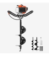 VEVOR Post Hole Digger, 52cc 1450W Auger Post Hole digger, Gas Powered Earth Digger with Two Earth Auger Drill Bit 6" & 10" and 3 Extension Rods, for Farmland, Garden and Plant, EPA certification New in Box $399