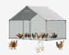 VEVOR Metal Chicken Coop, 9.8x6.5x6.5ft Large Walk-in Chicken Runs with Cover, Spire Roof Hen House Enclosure with Security Lock, Outdoor Duck Rabbit Cage Poultry Pen for Backyard, Farm, Yard New in box $299