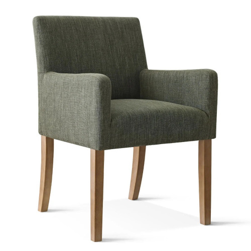 Red Barrel Studio Kirjak 34" H Stain Resistant Linen Dining Armchair, Green, New in Box $599