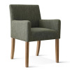 Red Barrel Studio Kirjak 34" H Stain Resistant Linen Dining Armchair, Green, New in Box $599