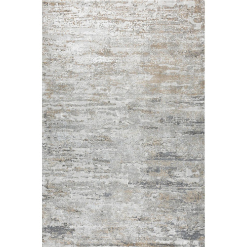Latitude Run Stafford Gray & Beige Abstract High-Low 7'10" x 10'1" Modern Rug, New $599