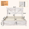 Trent Austin Design Tryston Farmhouse Queen Bed Frame with 49.2" Barn Door Headboard, White, New in Box $299
