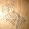 Trent Austin Design Tryston Farmhouse Queen Bed Frame with 49.2" Barn Door Headboard, White, New in Box $299 - 2