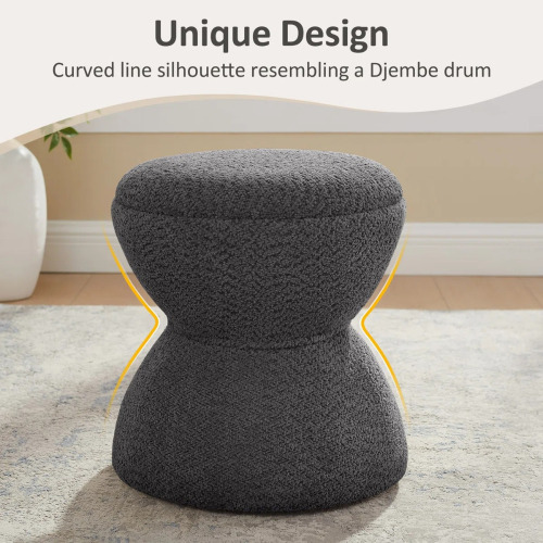 Wrought Studio Kadenn Upholstered Ottoman, Dark Gray, New in Box $499