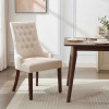 Red Barrel Studio Aalbert Tufted Wingback Upholstered Side Chair, Beige, New in Box $599